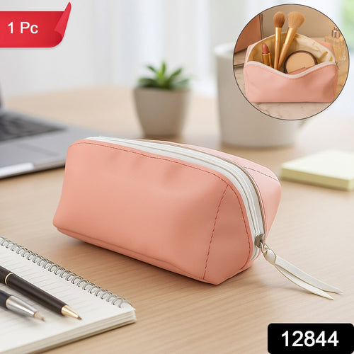 Cosmetic & Pencil Pouch – Durable PU Leather Travel Organizer