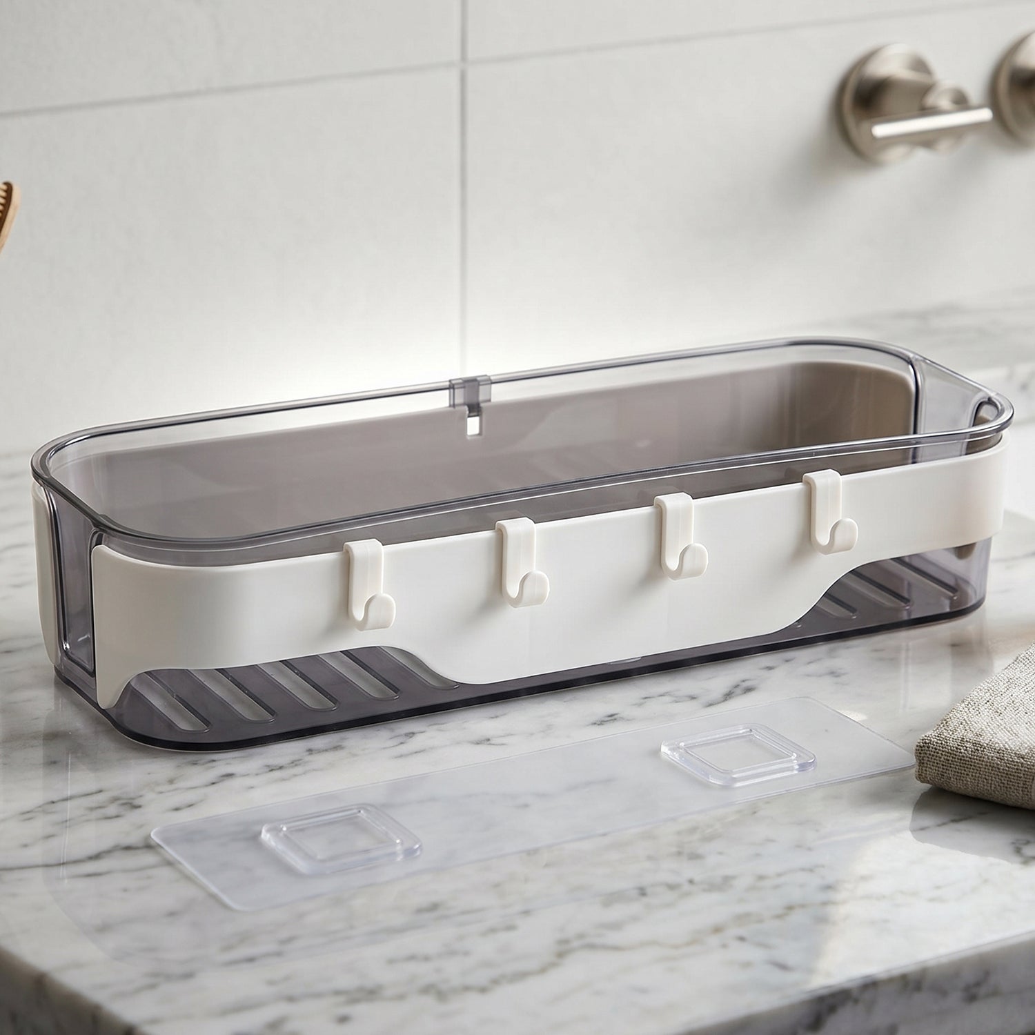 Bathroom Wall Shelf Ð Space-Saving with Hooks & Modern Design