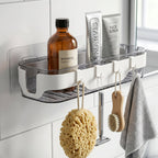 Bathroom Wall Shelf Ð Space-Saving with Hooks & Modern Design