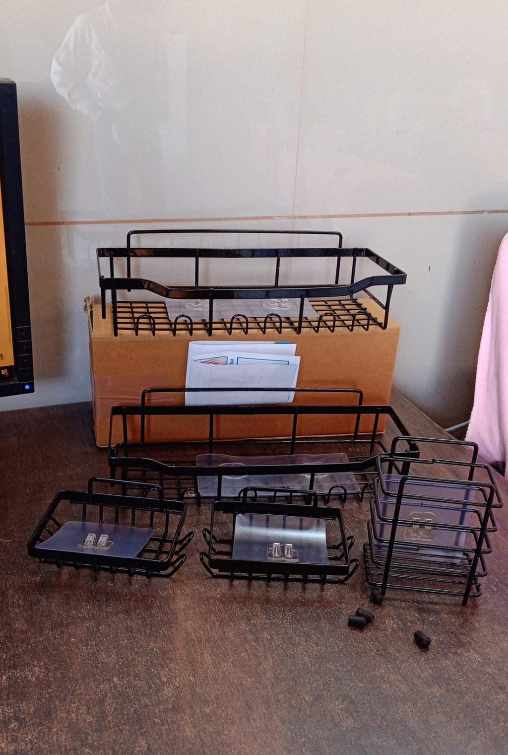 Metal Shower Caddy – Durable 5-Pc Bathroom Organizer Combo