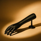Black Hand Jewelry Display Stand – Elegant Matte Finish Organizer