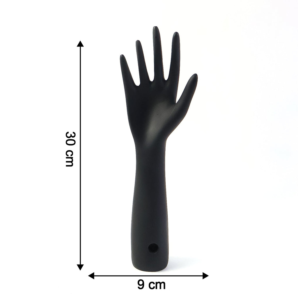 Black Hand Jewelry Display Stand – Elegant Matte Finish Organizer