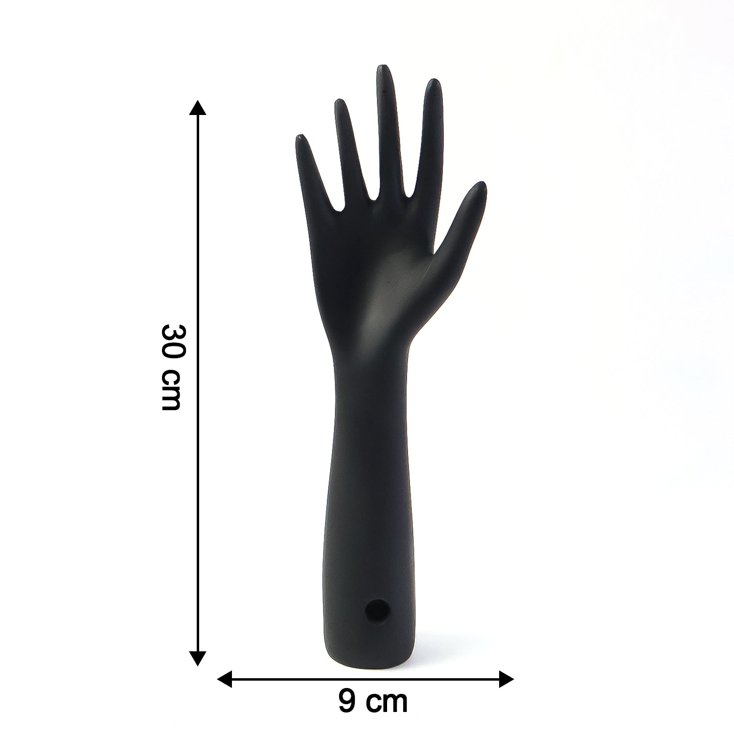 Black Hand Jewelry Display Stand – Elegant Matte Finish Organizer