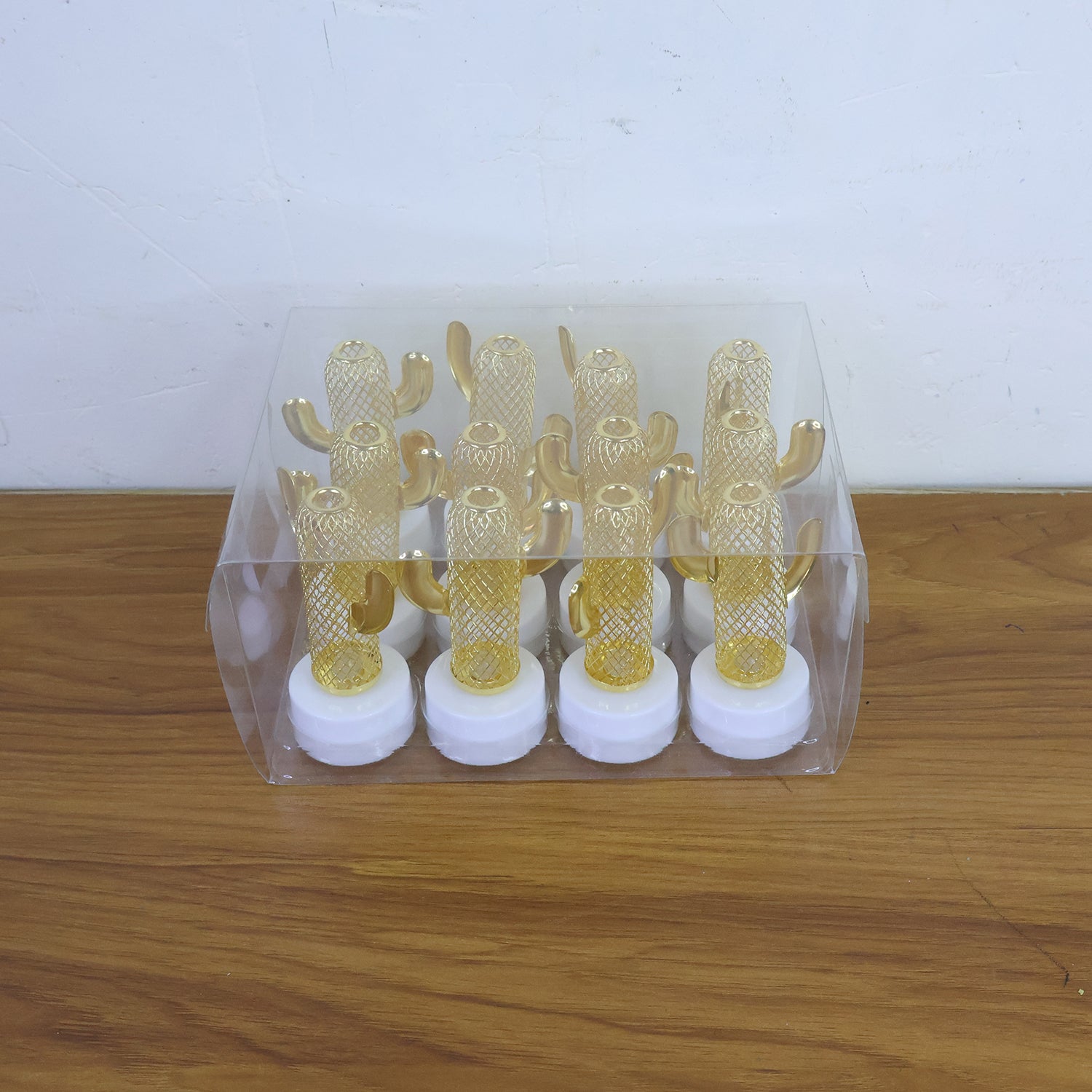 Cactus Shaped Flameless LED Candles – Set of 12 Safe Décor Lights