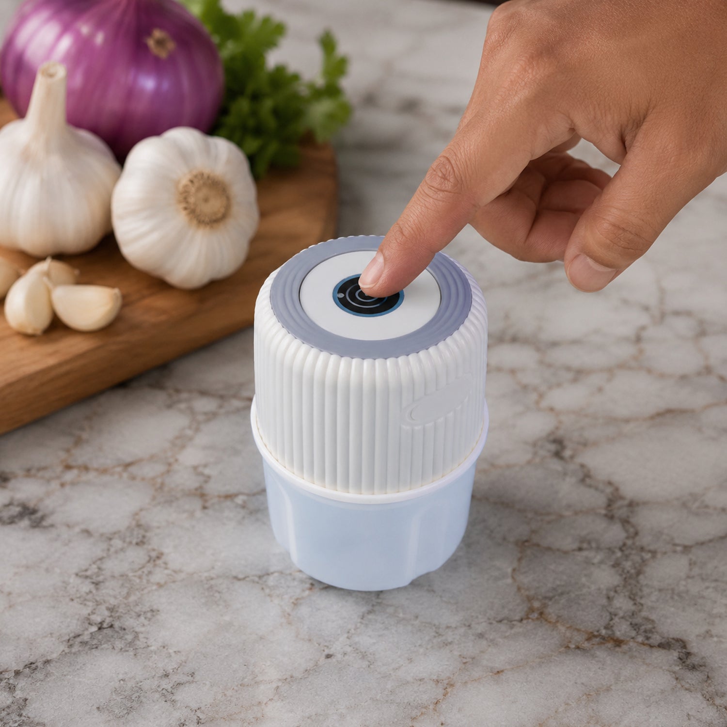 Mini Garlic Chopper Ð Cordless & Rechargeable for Easy Meal Prep