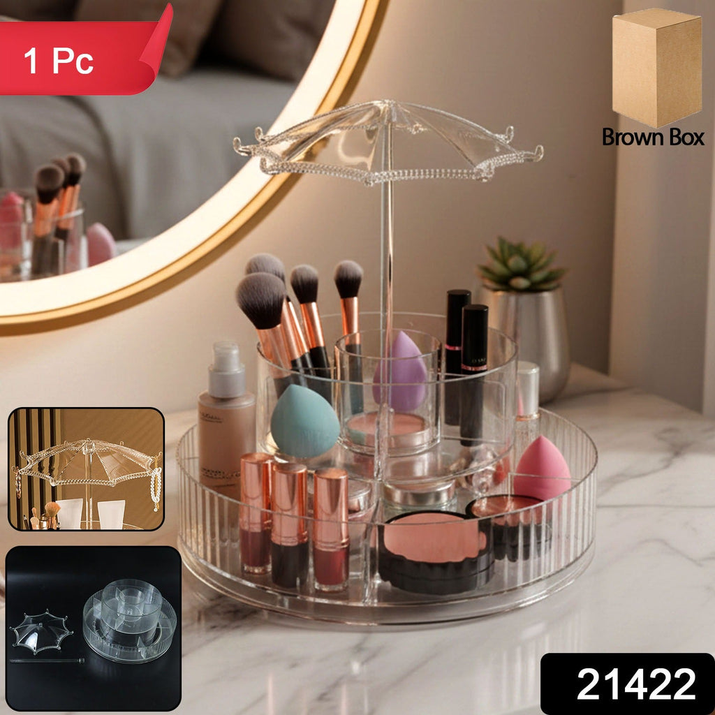 Rotating Makeup Organizer Stand – 360° Multi-Layer Vanity Storage