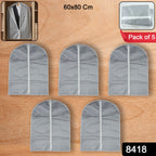 Breathable Garment Cover Set – 5-Pack for Dust-Free Storage