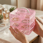 3-Tier Craft Storage Box – 18 Adjustable Compartments for Organizing