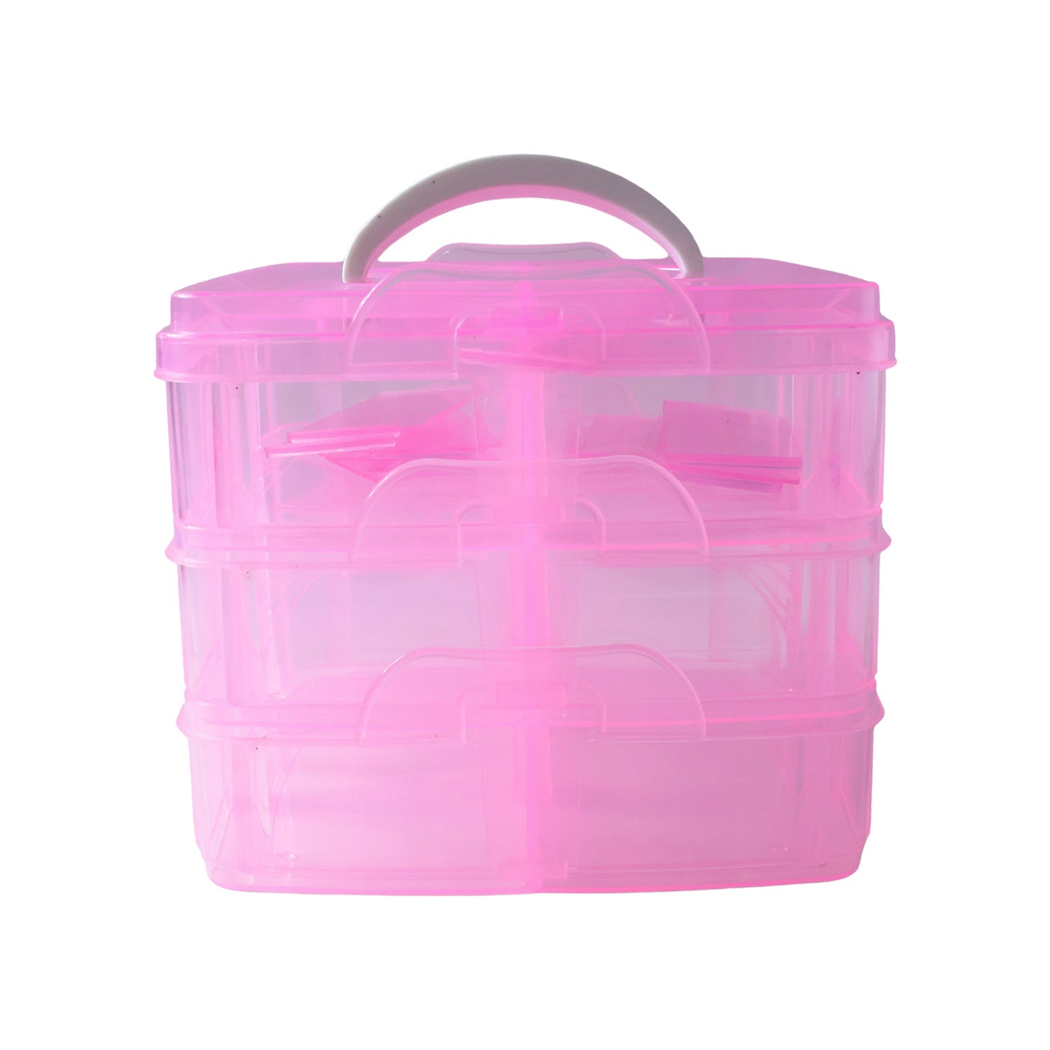 3-Tier Craft Storage Box – 18 Adjustable Compartments for Organizing