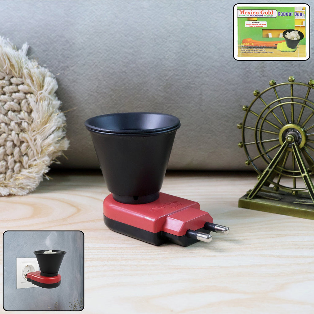 Electric Kapoor Dani Diffuser – Smoke-Free Camphor for Pure Air