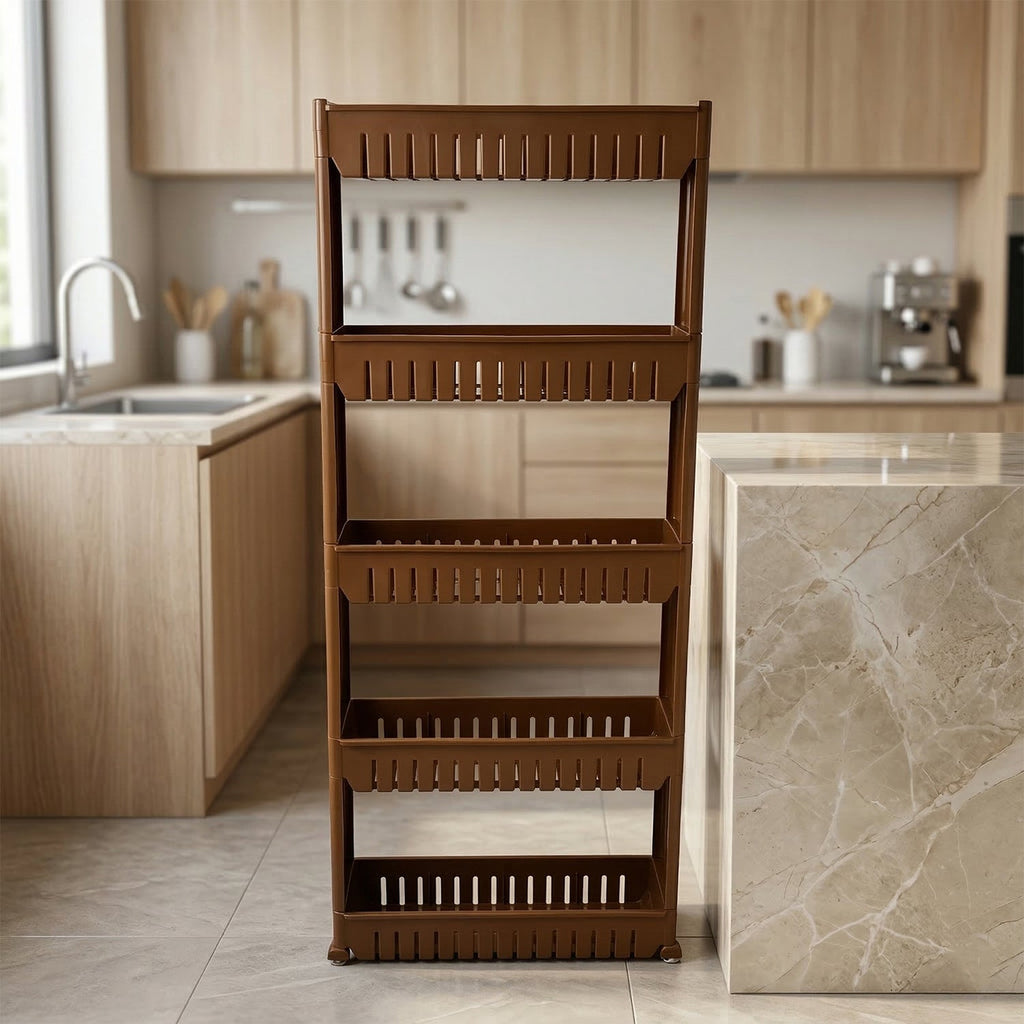 Kitchen Storage Rack – Space-Saving Multi-Tier Organizer with Wheels
