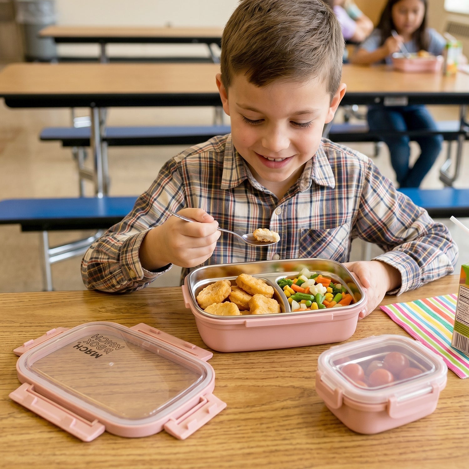 Kids Stainless Steel Lunch Box Set Ð Leak-Proof & Durable