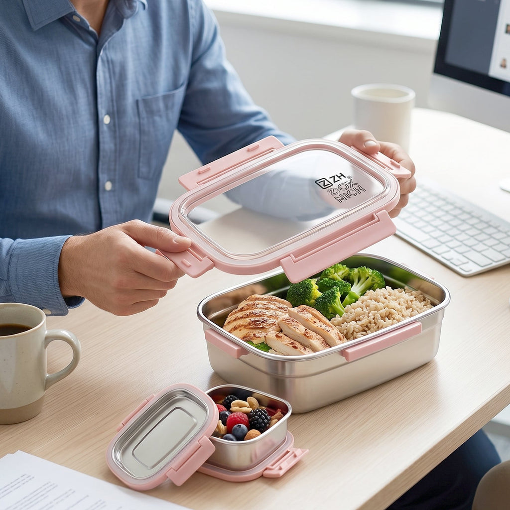 Kids Stainless Steel Lunch Box Set Ð Leak-Proof & Durable