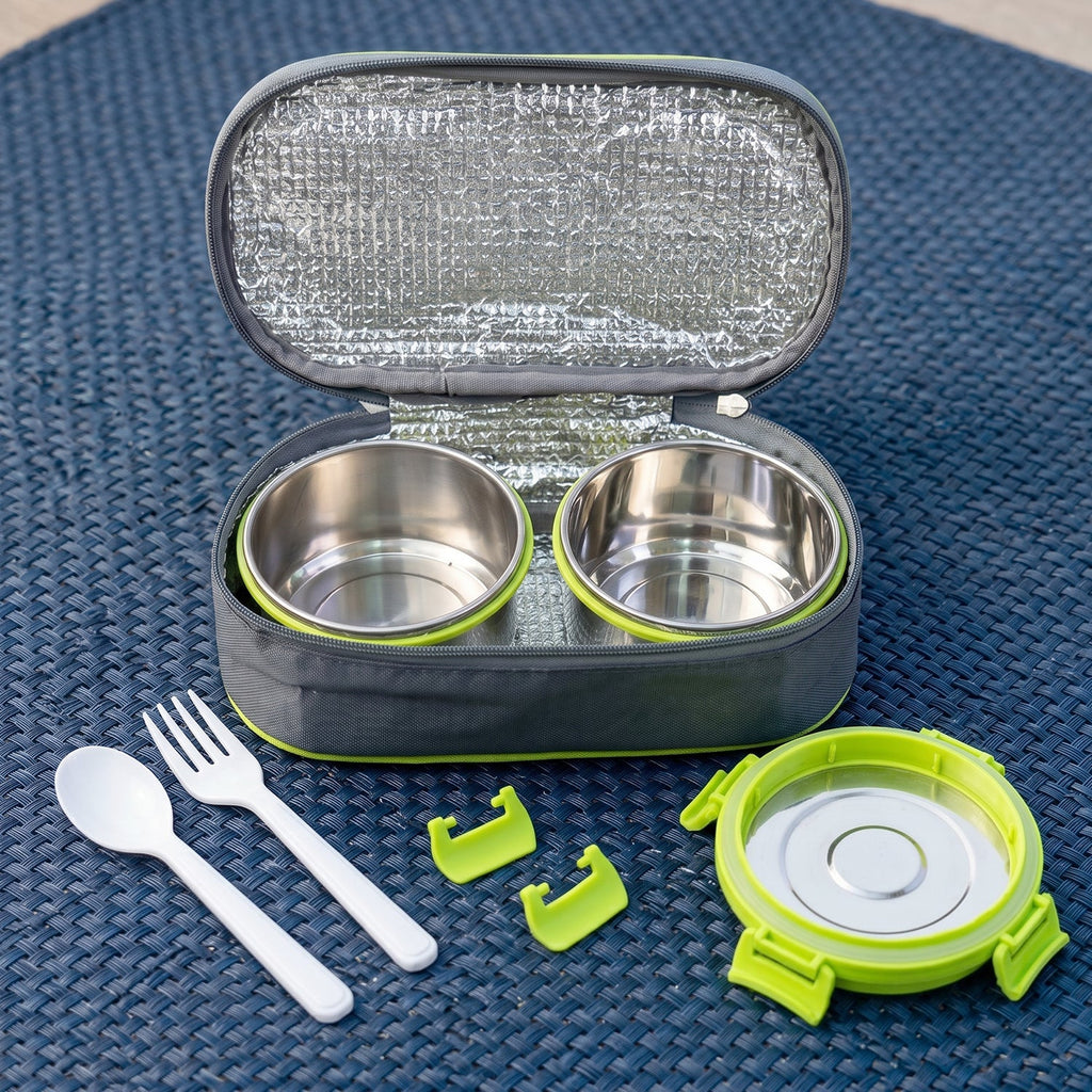 Stainless Steel Lunch Box Set Ð Durable & Leakproof with Carry Bag