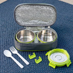 Stainless Steel Lunch Box Set Ð Durable & Leakproof with Carry Bag