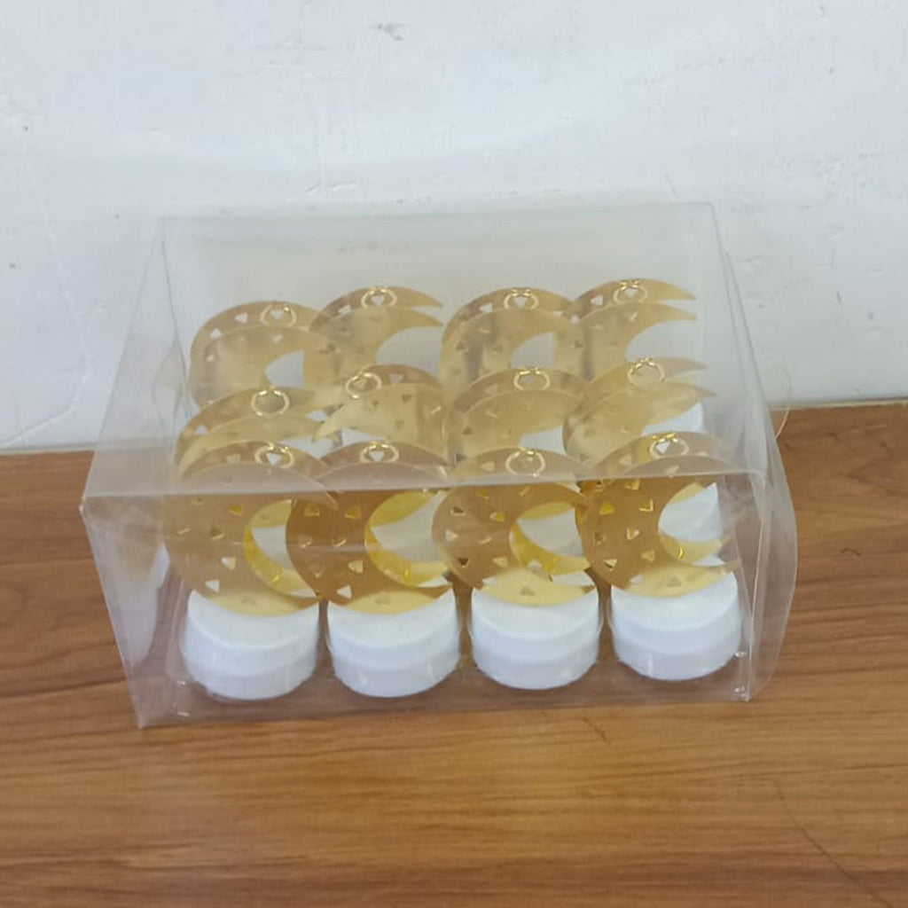 Moon Shaped Flameless LED Candles – Set of 12 with Warm Glow