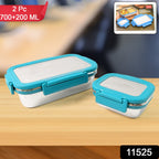 Stainless Steel Lunch Box – Durable Leak-Proof 2 Pc Set