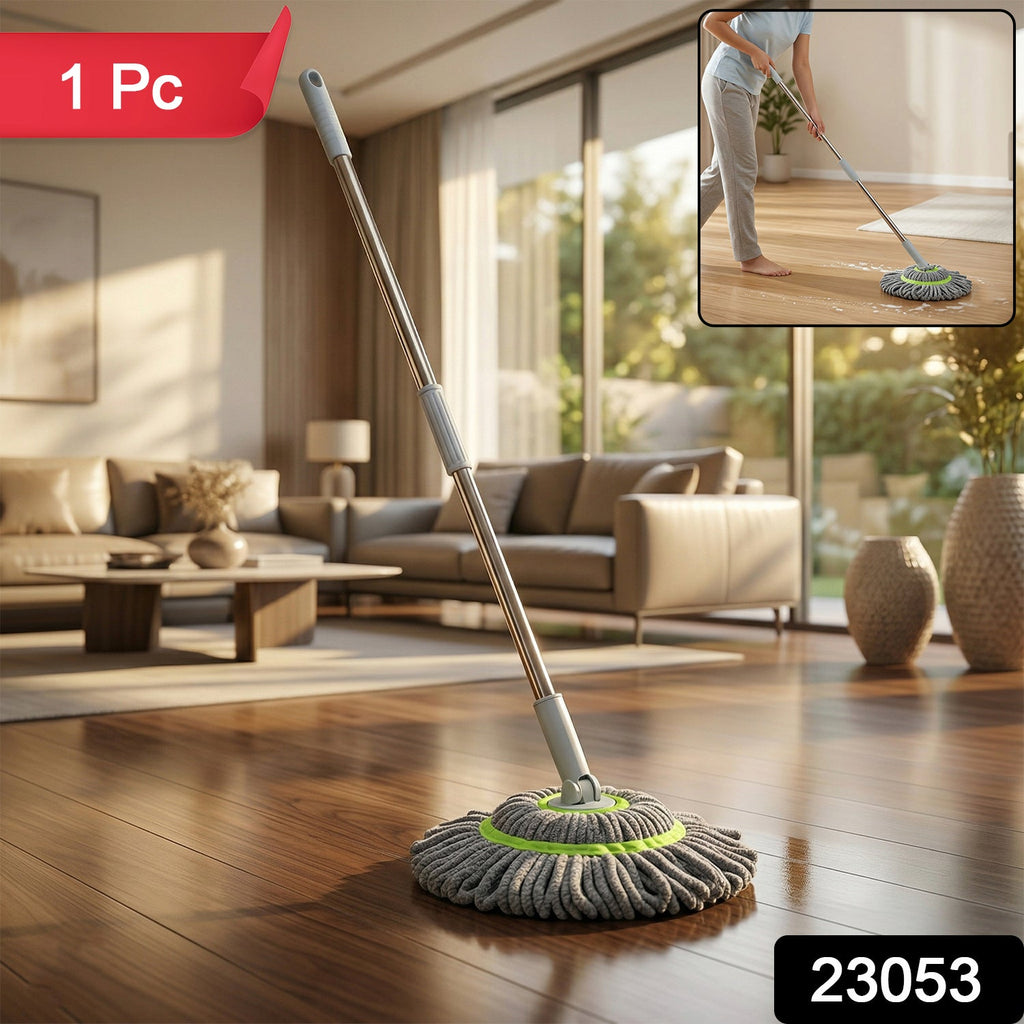 360° Spin Mop – Adjustable Handle & Microfiber Head for Effortless Cleaning