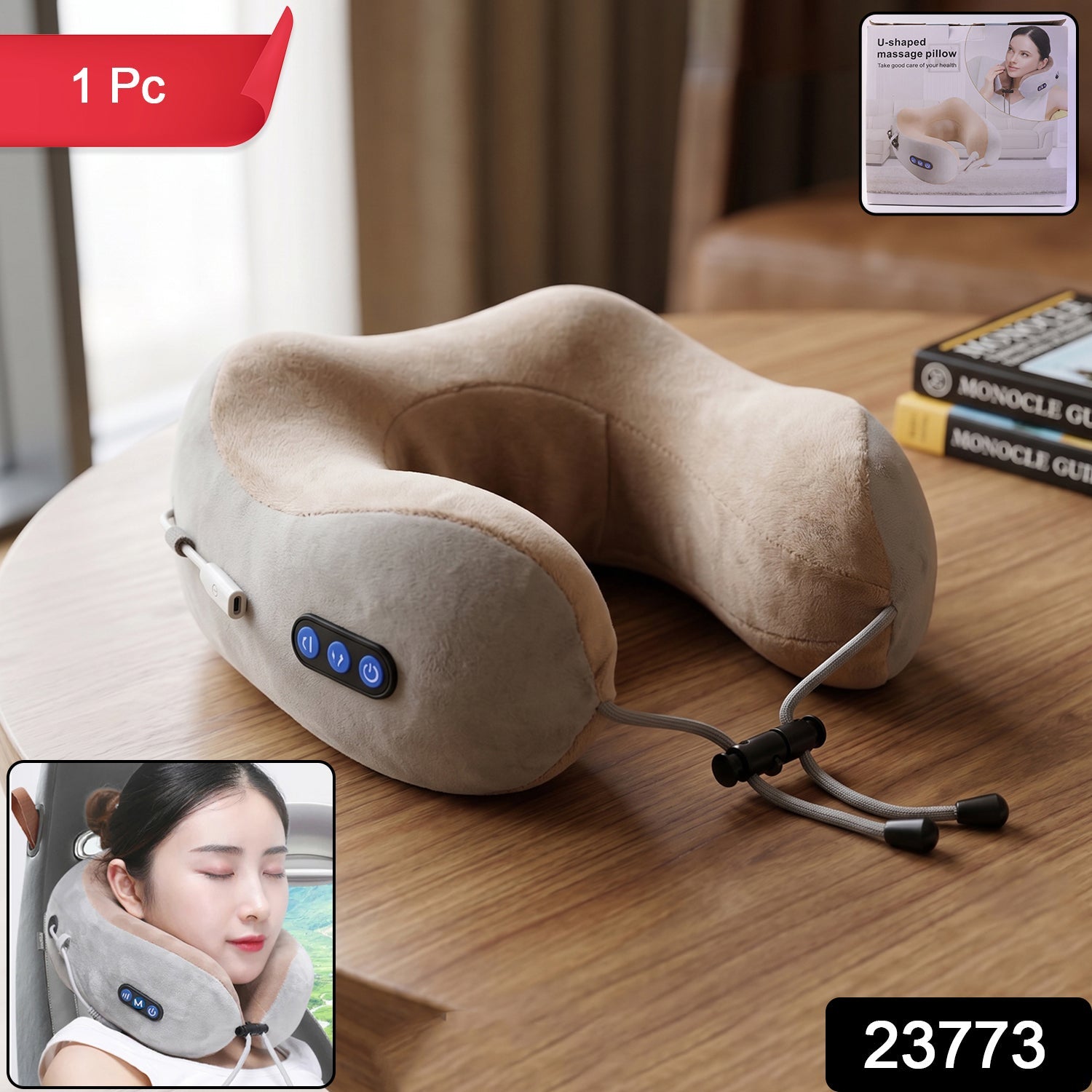 U-Shaped Electric Neck Massage Pillow Ð Cordless & Rechargeable