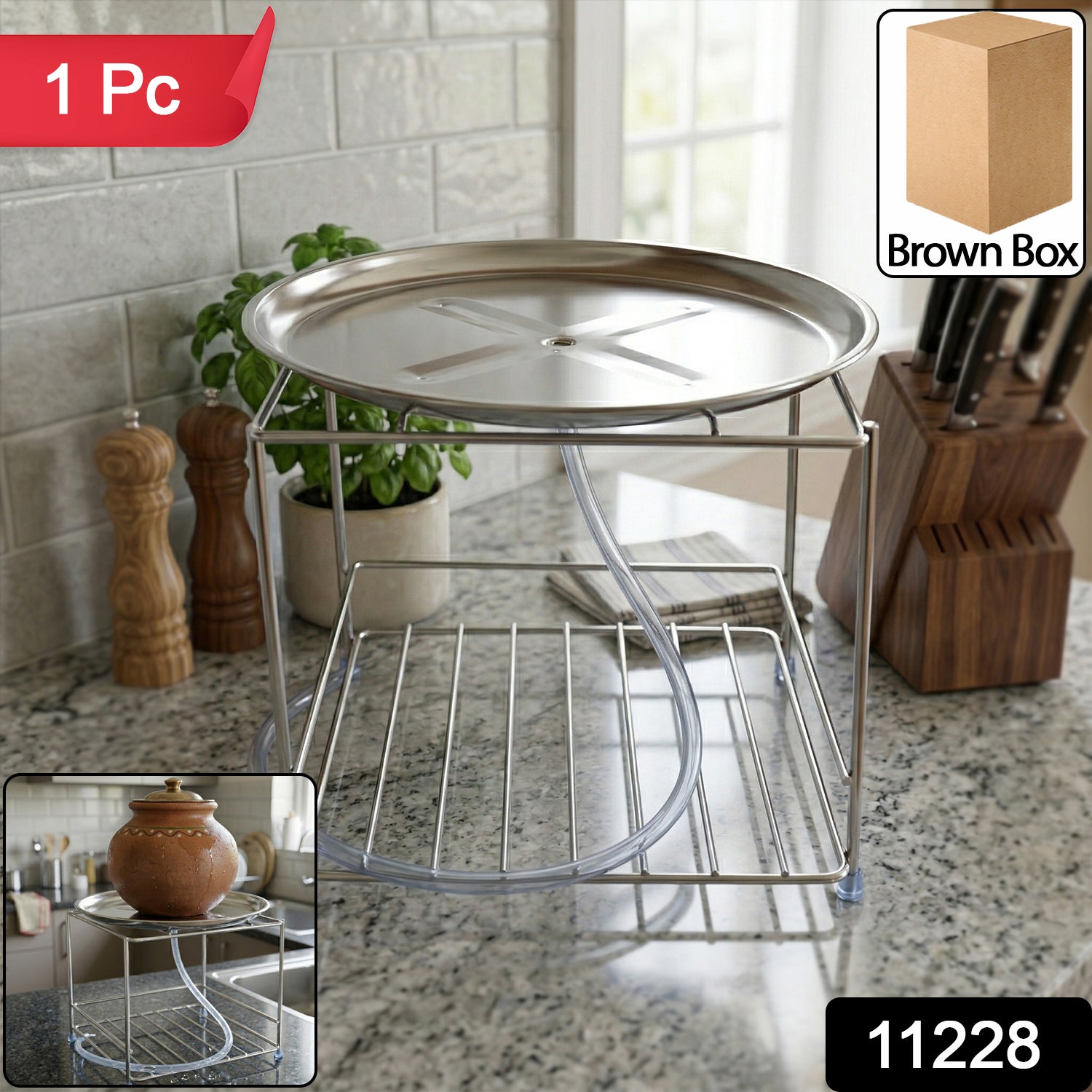 Multipurpose Stainless Steel Utensils Stand – Space-Saving Organizer