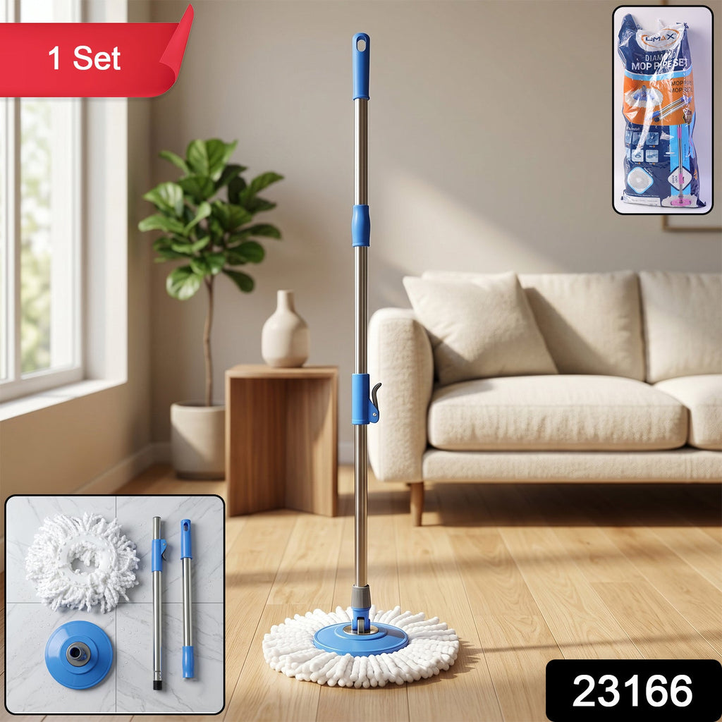 360¡ Rotate Spin Mop Ð Effortless Floor Cleaning with Stainless Steel Handle
