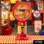 Cute Cartoon Character Mini Fan Ð Portable & Rechargeable for Kids
