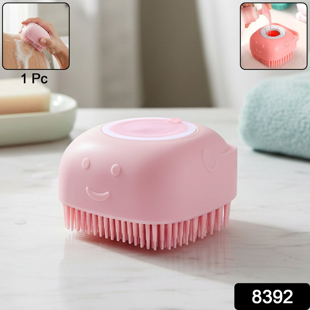 Silicone Massage Bath Body Brush – Built-In Soap Dispenser for Gentle Cleansing