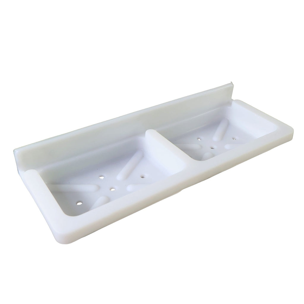 Double Compartment Wall Mounted Soap & Sponge Holder – Space Saver