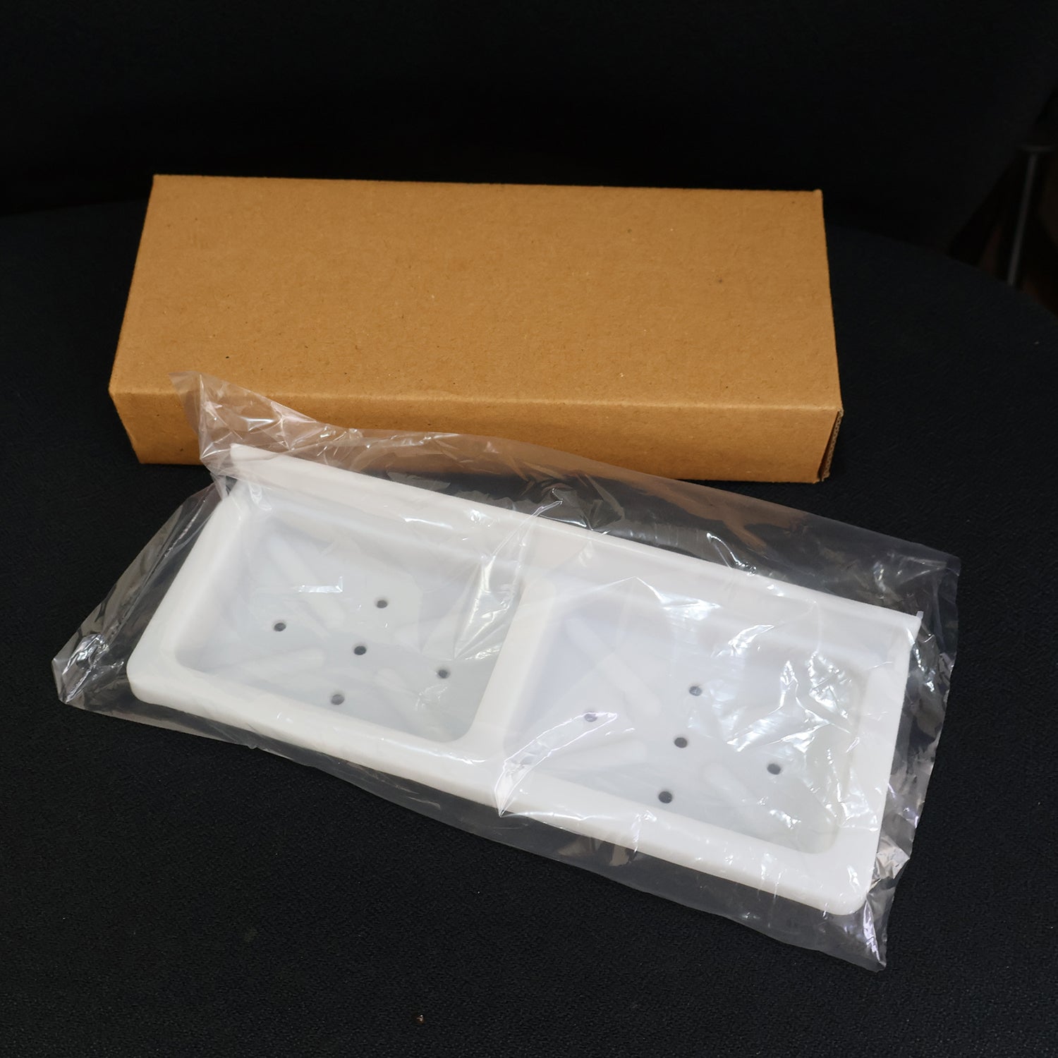 Double Compartment Wall Mounted Soap & Sponge Holder – Space Saver