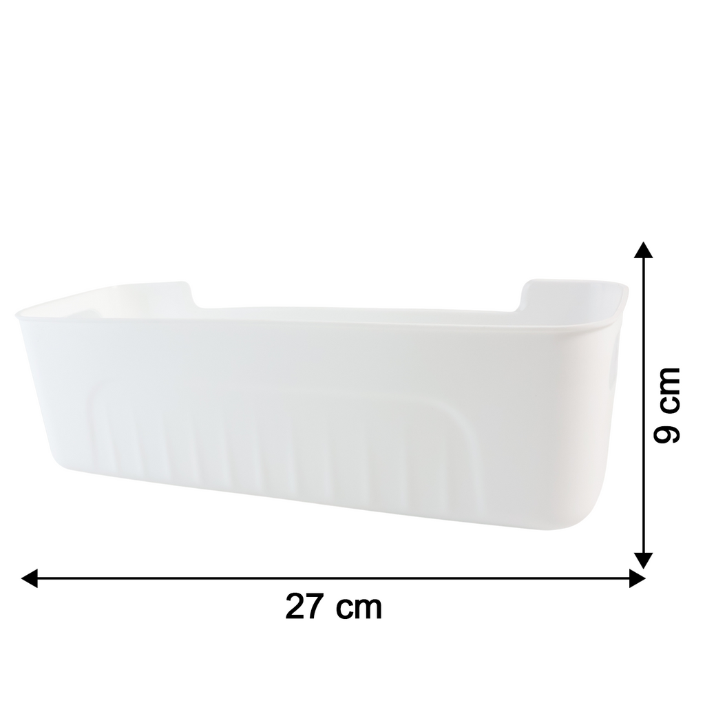 White Plastic Storage Basket Set – 4 Durable Stackable Organizers