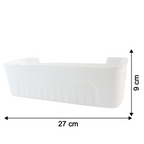 White Plastic Storage Basket Set – 4 Durable Stackable Organizers