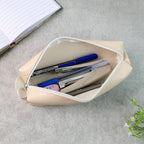 PU Leather Pencil Pouch – Slim, Soft Zippered Stationery Case